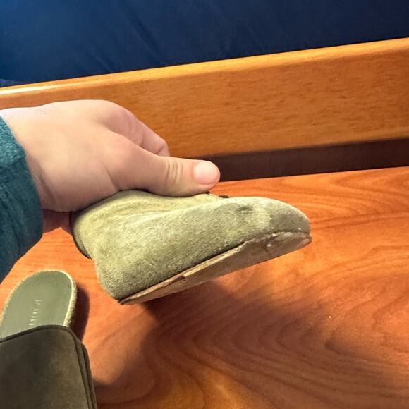 Jenni Kayne Suede Mules in Laurel Size 37 7 Casual Shoes Capsule Minimalist - Picture 6 of 16